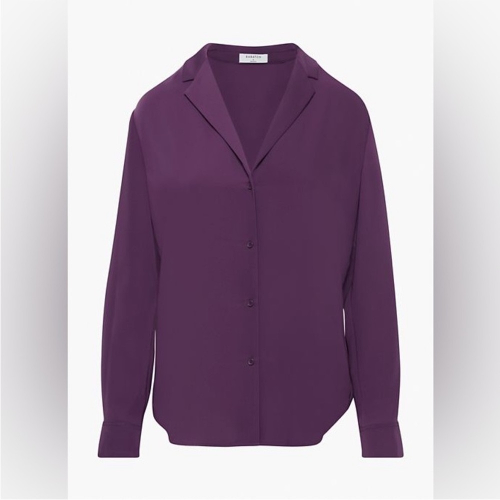 NWT Babaton Monacle Shirt in Dewberry Purple Size Small